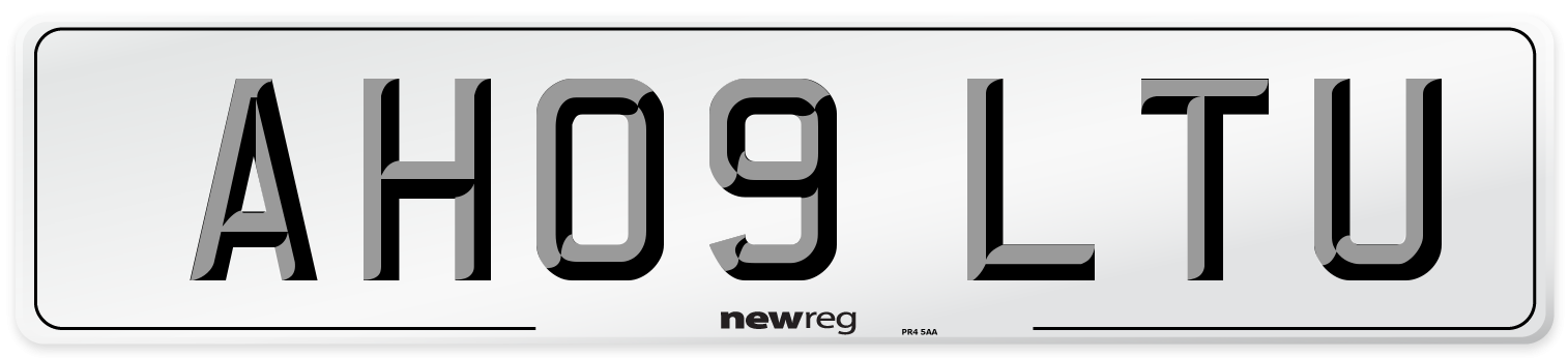 AH09 LTU Number Plate from New Reg